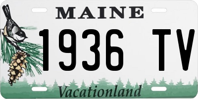 ME license plate 1936TV