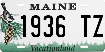 ME license plate 1936TZ