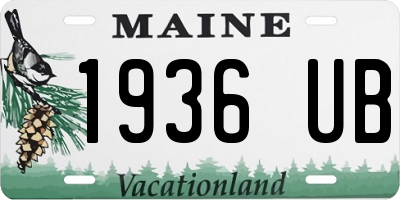 ME license plate 1936UB