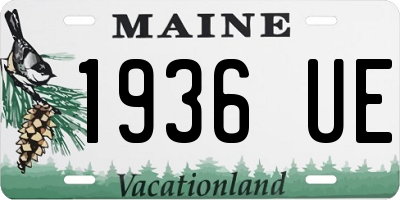 ME license plate 1936UE