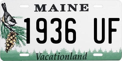 ME license plate 1936UF