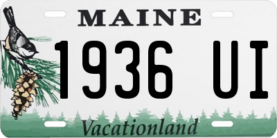ME license plate 1936UI