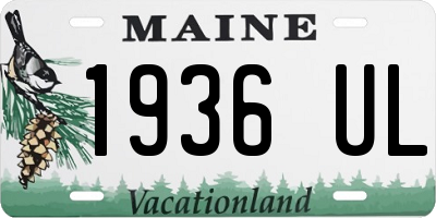 ME license plate 1936UL