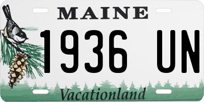 ME license plate 1936UN