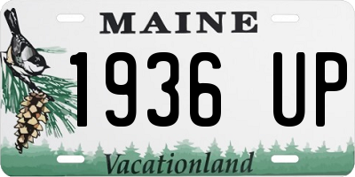ME license plate 1936UP
