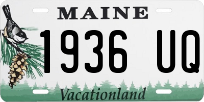 ME license plate 1936UQ