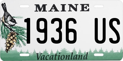 ME license plate 1936US