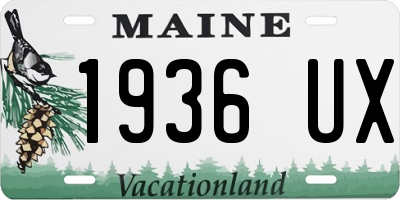 ME license plate 1936UX