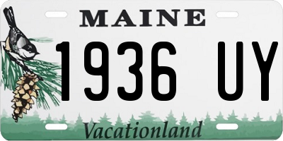 ME license plate 1936UY