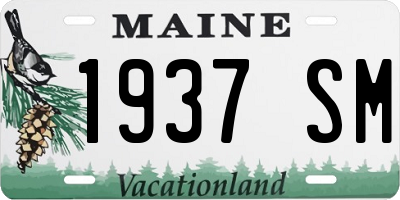 ME license plate 1937SM