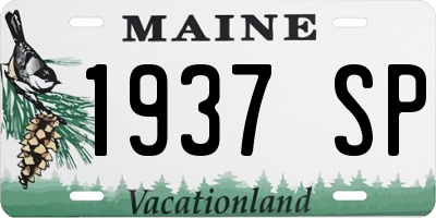 ME license plate 1937SP