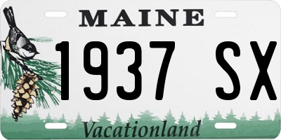 ME license plate 1937SX