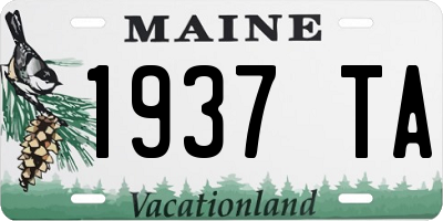 ME license plate 1937TA