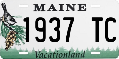 ME license plate 1937TC