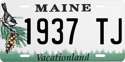 ME license plate 1937TJ