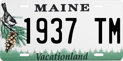ME license plate 1937TM