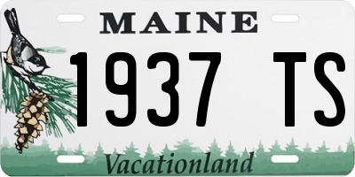 ME license plate 1937TS