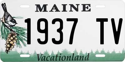 ME license plate 1937TV