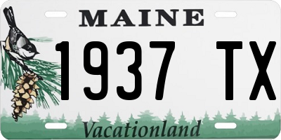 ME license plate 1937TX