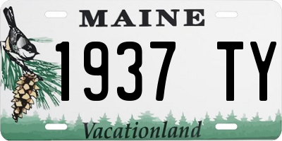 ME license plate 1937TY