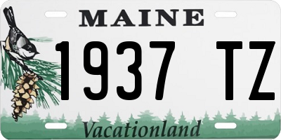 ME license plate 1937TZ