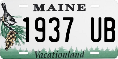 ME license plate 1937UB