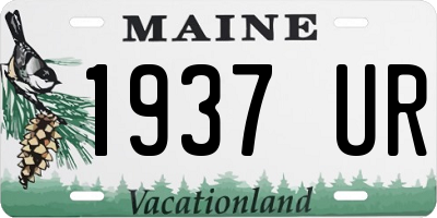 ME license plate 1937UR