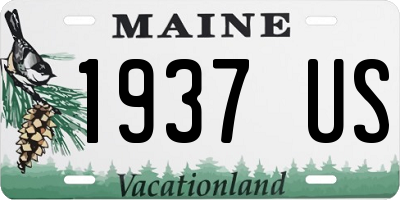 ME license plate 1937US
