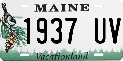 ME license plate 1937UV