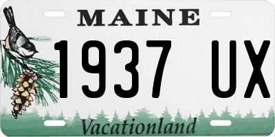 ME license plate 1937UX