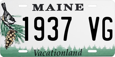 ME license plate 1937VG