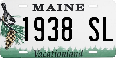 ME license plate 1938SL