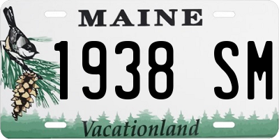ME license plate 1938SM