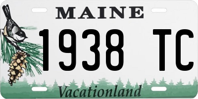 ME license plate 1938TC