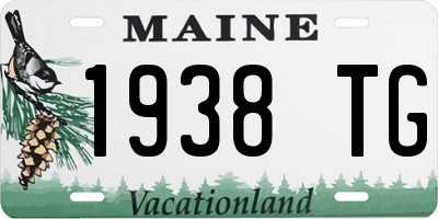 ME license plate 1938TG