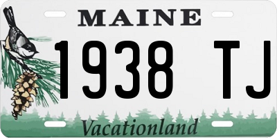 ME license plate 1938TJ