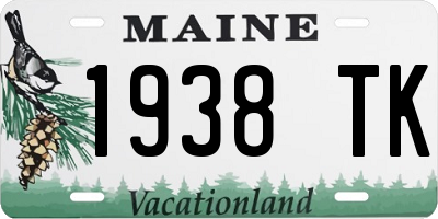ME license plate 1938TK