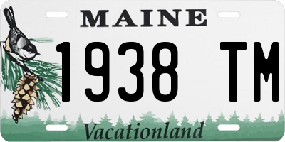 ME license plate 1938TM