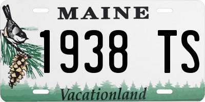 ME license plate 1938TS