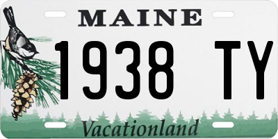 ME license plate 1938TY
