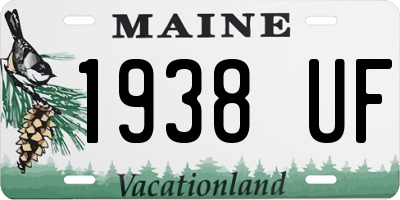 ME license plate 1938UF