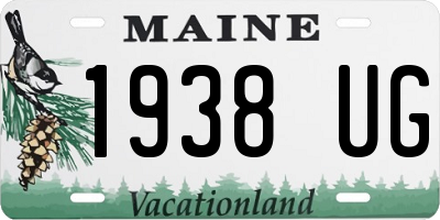 ME license plate 1938UG