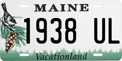 ME license plate 1938UL