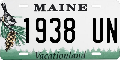 ME license plate 1938UN