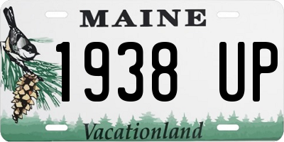 ME license plate 1938UP