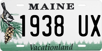 ME license plate 1938UX
