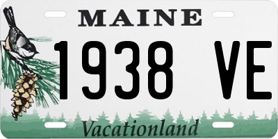 ME license plate 1938VE