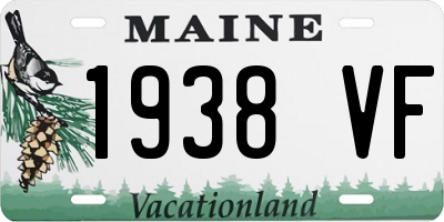 ME license plate 1938VF