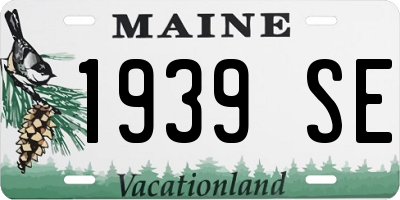 ME license plate 1939SE