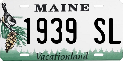 ME license plate 1939SL